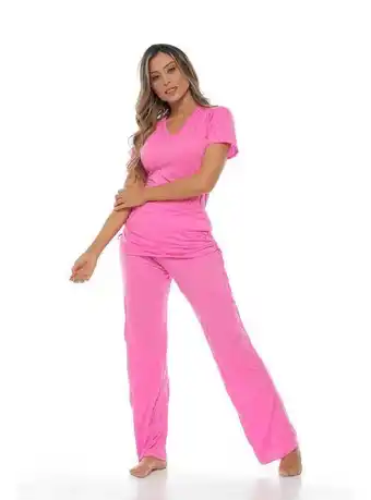 Pijama camiseta y pantalón - rosado 605