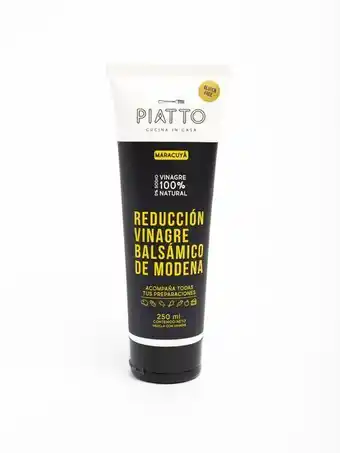 Reducción de vinagre balsámico piatto maracuya