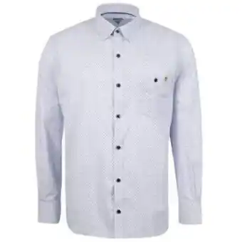 VO5 Camisa manga larga masculina con estampado color azul oscuro oferta