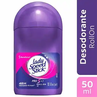 MegaTiendas Desodorante roll on lady speed stick pro 5 en 1 x 50 ml oferta