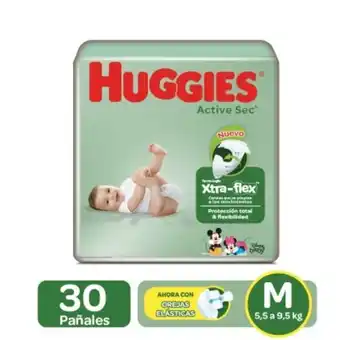 MegaTiendas Pañal huggies active sec medium x 30 unds oferta