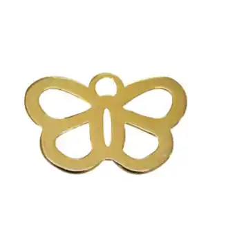 Dije metal mariposa pequeña baño en oro