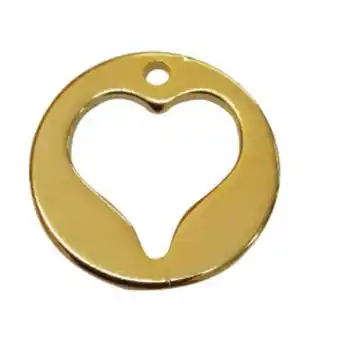 Romulo Montes Dije de metal circulo baño en oro oferta