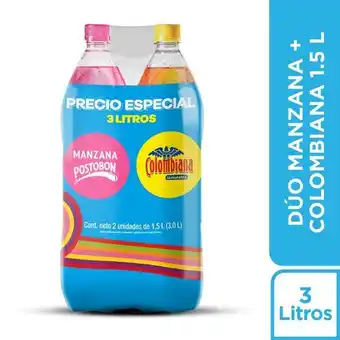 Éxito Duo manzana + colombiana postobon 3000 ml oferta