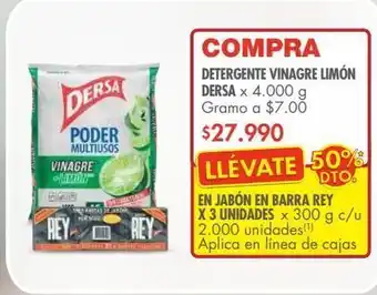Detergente vinagre limón dersa x 4000g