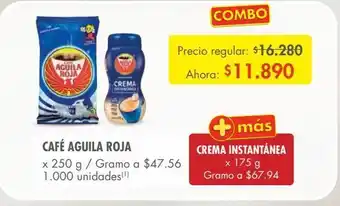 Metro Café aguila roja x 250g + crema instantánea x 175g oferta