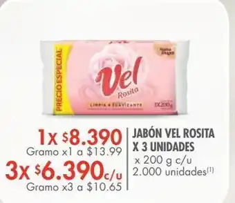 Jabón vel rosita 3un x 200g