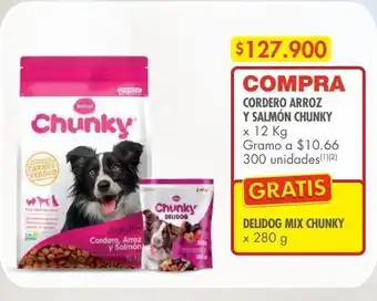 Metro Cordero arroz y salmón x 12kg + delidog mix chunky oferta