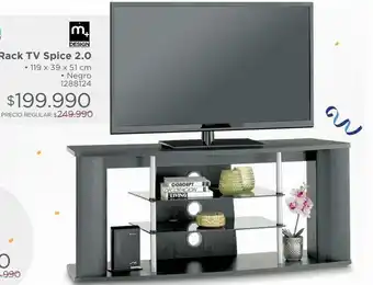 Easy Rack tv spice 2.0 119x39x51cm negro oferta