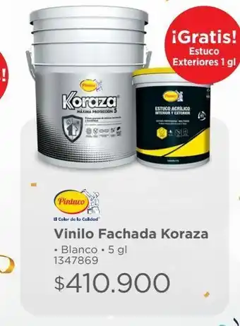 Easy Vinilo fachada koraza blanco 5gl oferta