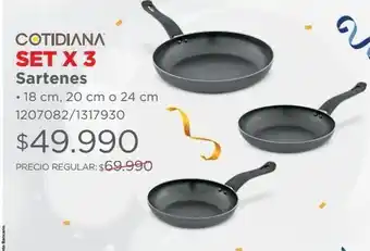 Easy Sartenes x 3 cotidiana oferta