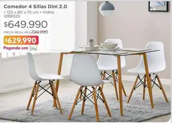 Easy Comedor 4 sillas dini 2.0 oferta