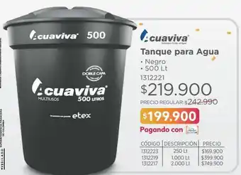 Tanque para agua 500l
