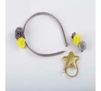 Panamericana Set de accesorios para el cabello, 3 piezas, gris oferta