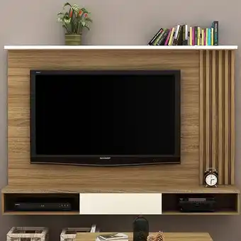 Olímpica Panel tv mérida - natural/blanco apagado oferta