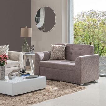 Muebles Jamar Sofá 2 puestos bruce microfibra cuarzo oferta