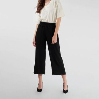 Fuera de Serie Pantalón crop tiro alto bota flare oferta