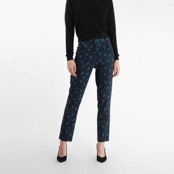 Fuera de Serie Pantalón multicolor tiro alto bota recta oferta
