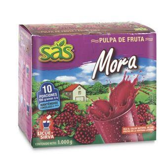 Makro Pulpa de fruta sas mora porcionada caja 100gx10u oferta