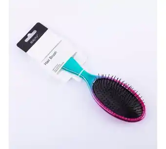 Cepillo ovalado color fucsia con aguamarina metalizado