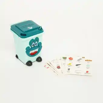 Panamericana Caneca musical de basura con luz, sonido y movimiento, color verde oferta
