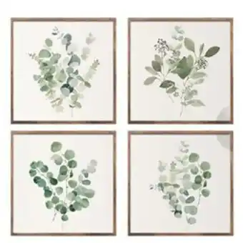 Set*4 cuadros decorativos leaf 50*50*2cm