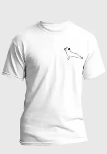 Camiseta estampada hombre negro-blanco kuva - perro animal yoga