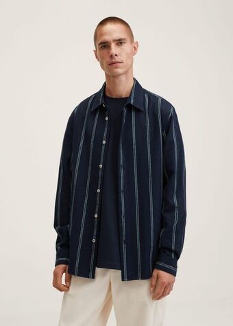 Mango Camisa franela rayas oferta
