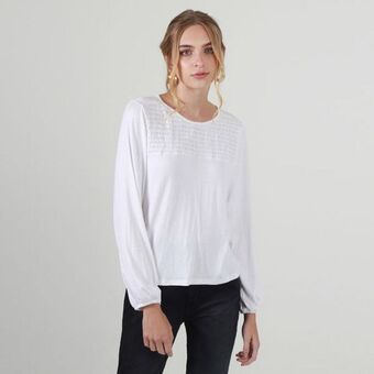 Fuera de Serie Camiseta manga larga cuello redondo oferta
