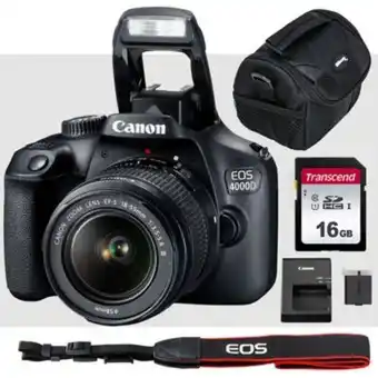 Linio Kit canon 4000d t100 18-55mm sd 16gb y estuche oferta