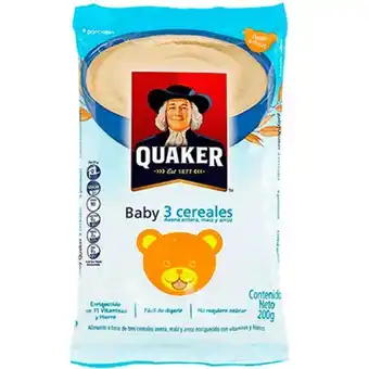 Cereal baby 3 cereales quaker x 200 g