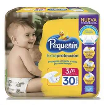 Pañal pequeñin extra proteccion g etapa 3 x 30 unds