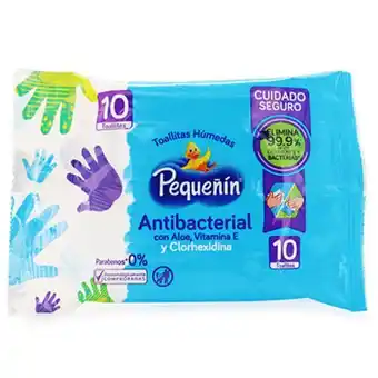 MegaTiendas Toallas húmedas pequeñín antibacterial x 10 unds oferta