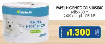 Papel Higiénico Colsubsidio 30m
