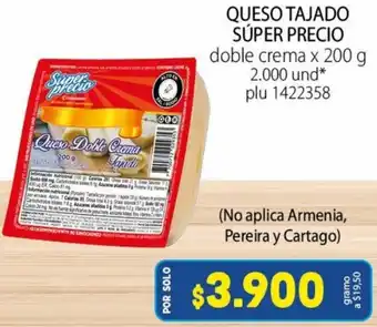 Colsubsidio Queso Tajado Súper Precio 200g oferta