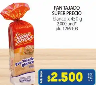 Colsubsidio Pan Tajado Súper Precio 450g oferta