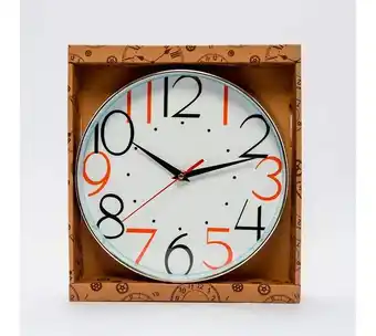 Panamericana Reloj circular de pared, 25 cm, blanco y plateado oferta