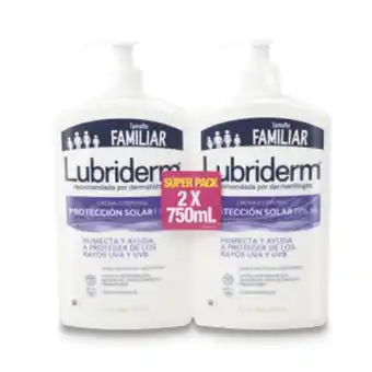 Crema corporal lubriderm uv-15 proteccion solar 750mlx2u