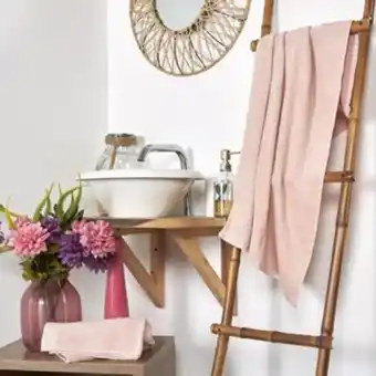 Brissa Juego x2 toallas algodón rosa plata 50x100 cm oferta