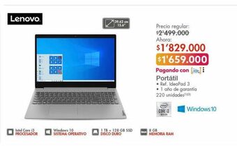 Metro Computador portátil lenovo oferta