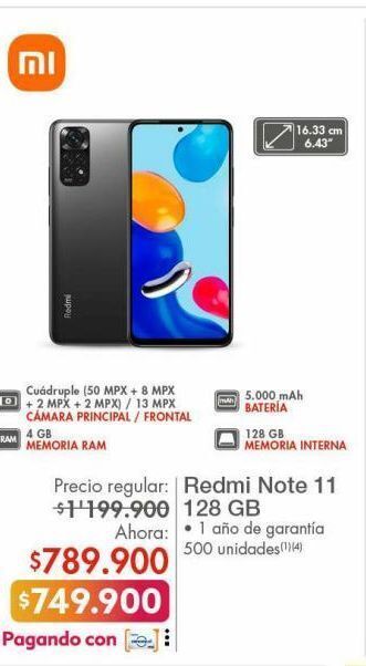 Metro Celular redmi note 11 128gb oferta