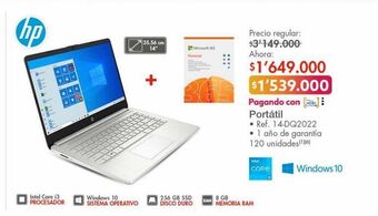 Metro Computador portátil hp oferta