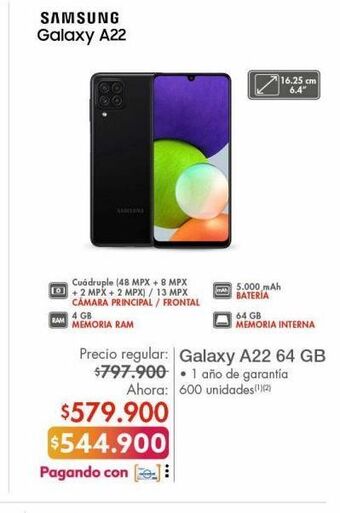 Metro Celular samsung galaxy a22 64gb oferta