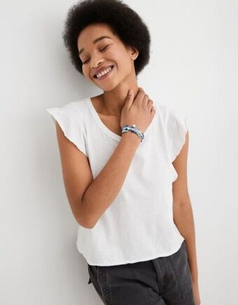American Eagle Camiseta baby aerie con mangas con volumen oferta