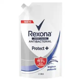 Jabón líquido rexona antibacterial limpieza profunda x 850 ml