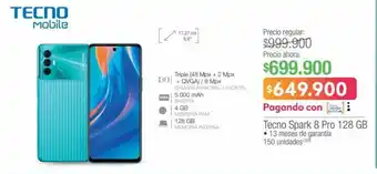 Jumbo Tecno Mobile Triple (48 Mpx + 2 Mpx + QVGA ) / 8 Mpx oferta