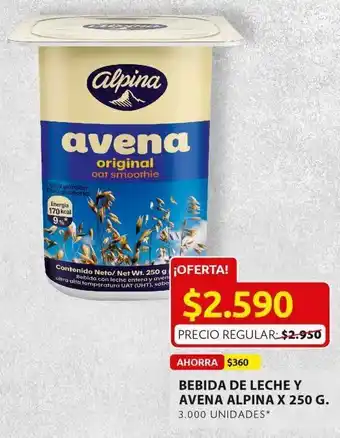 Ara Bebida de leche y avena alpina 250g oferta