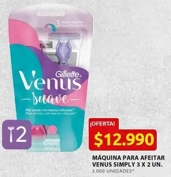 Ara Máquina de afeitar venus simply 3 x 2un oferta