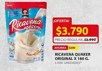Ara Ricavena quaker original 180g oferta