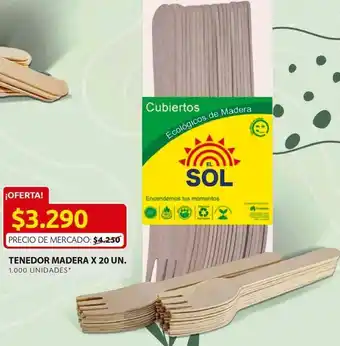Ara Tenedor madera 20un oferta
